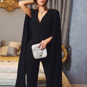 ⚡️Black Jumpsuit with Cape